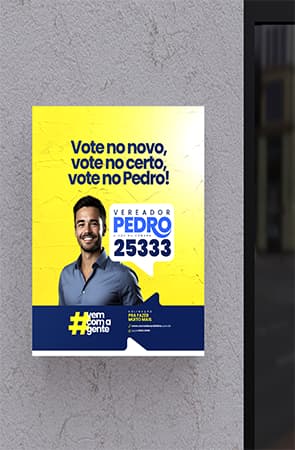Placa de campanha personalizada