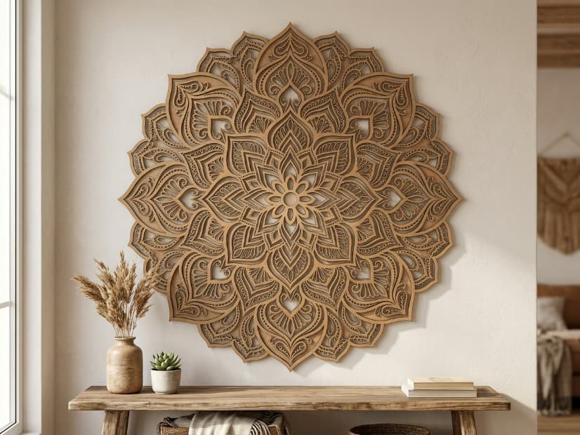 Mandala decorativa vazada
