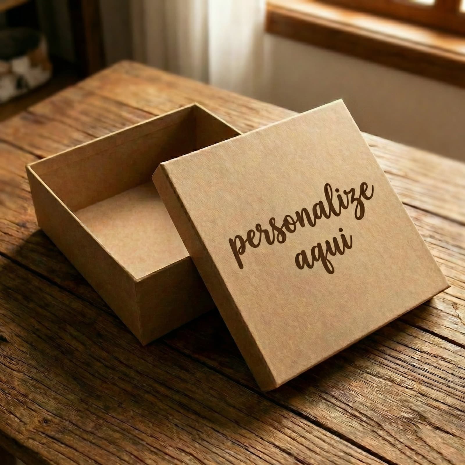 Caixa personalizada gravada em MDF